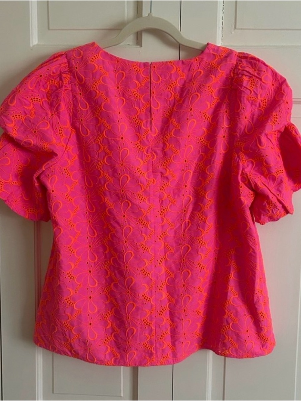 Lilly Pulitzer Pink Eyelet Lailah Tunic | XL | Orange Embroidered Flowers - Picture 13 of 13